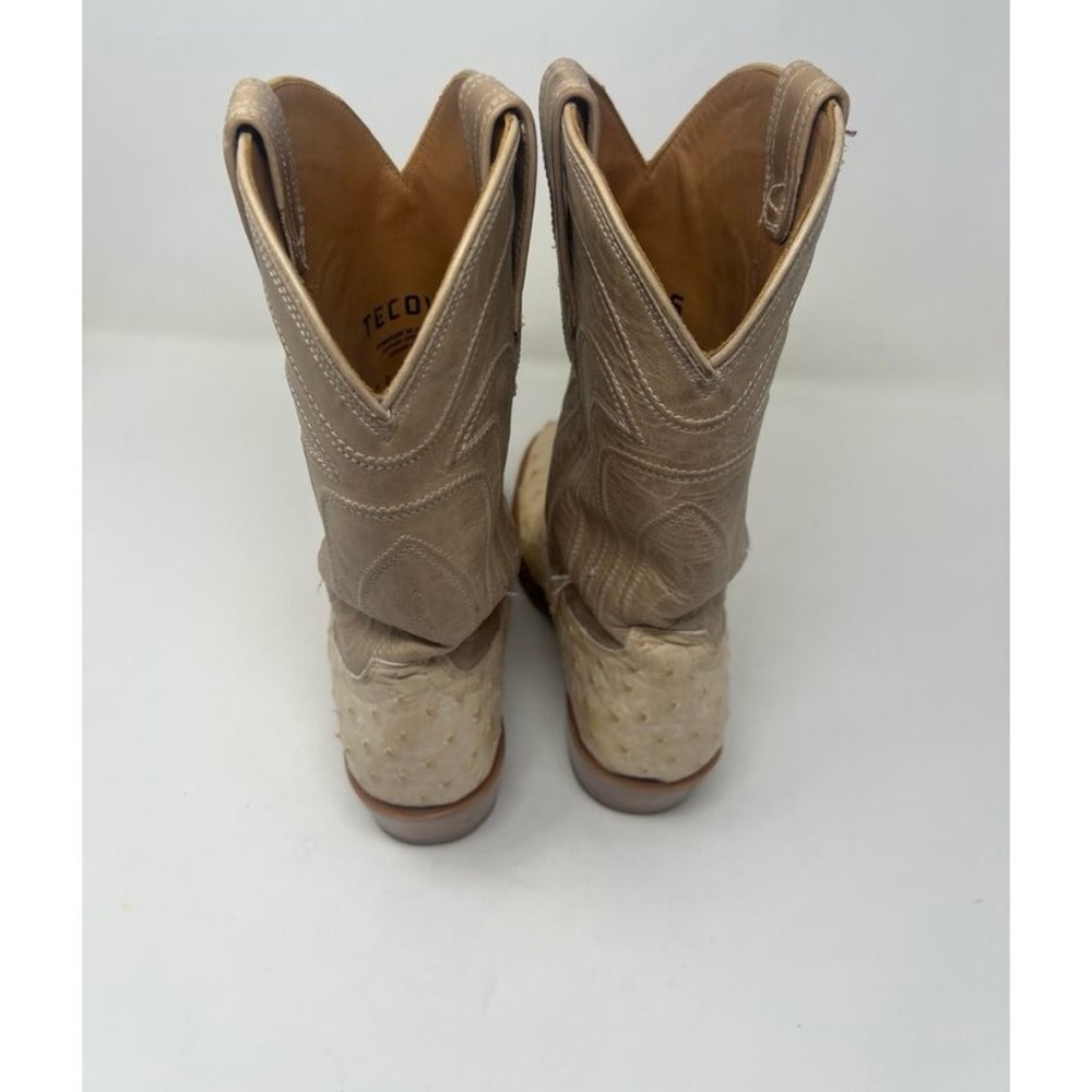 Tecovas Jamie Ostrich Cowgirl Boot in Pearl - Sz 7 - Picture 6 of 7